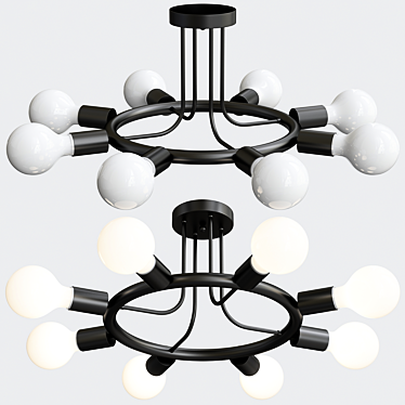 Arte Lamp Highgarden: Elegant 8-Light Chandelier 3D model image 1 