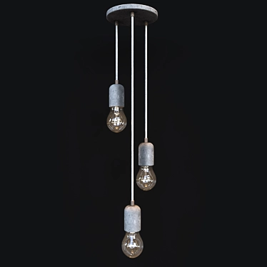Silvares Pendant Light: Modern, Loft Style Chandelier 3D model image 1 