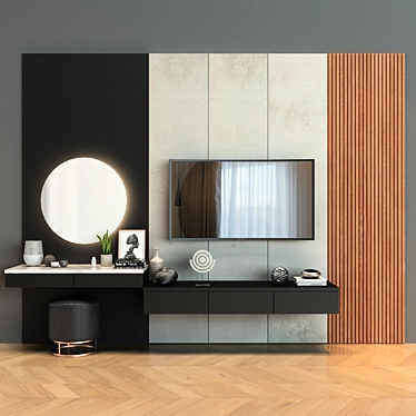 Modern TV Wall Unit | Set 34 3D model image 1 