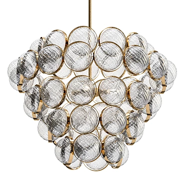 Elegant Sphaira Glass Chandelier 3D model image 1 