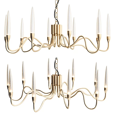 Pezzo Mancante 3 Round Chandelier 3D model image 1 