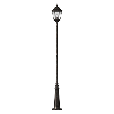 Elegant Forged Street Lamp 3D model image 1 