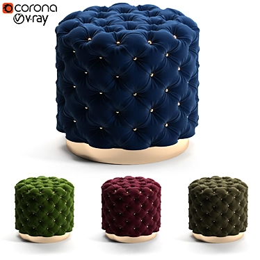 3D MAX 2015 Pouf: Textures & Renders 3D model image 1 