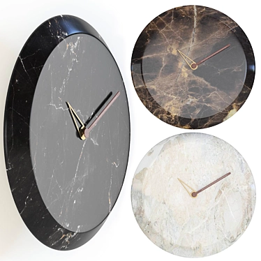 BARI Marble Finish Clock 3D model image 1 