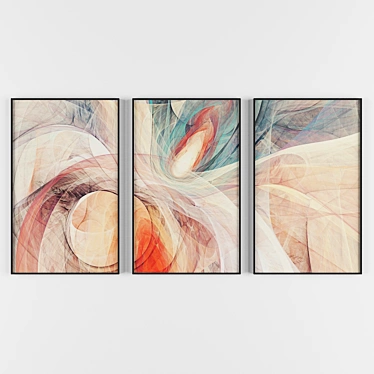 Stunning Abstract Canvas Art 3D model image 1 