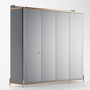 Kayra Stylish Wardrobe: Modern, Spacious, and Versatile 3D model image 1 