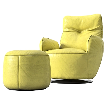 Emine Swivel Rocker Armchair 3D model image 1 