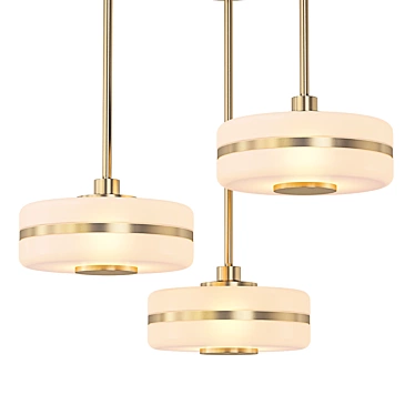 Masina - Modern Brass Pendant Lamp 3D model image 1 