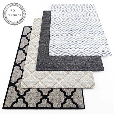 Modern Style Rugs Set 3D model image 1 