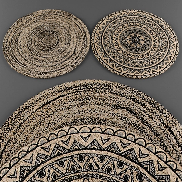 Circular Rug Collection 3D model image 1 