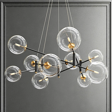 Nordic Elegance: Modern Chandelier 3D model image 1 