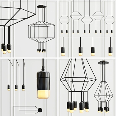 Wireflow Vibia: Stylish LED Suspension Lamp 3D model image 1 