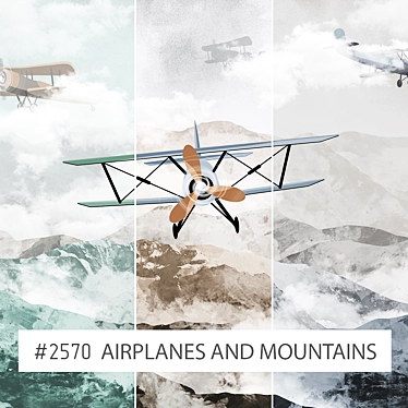 Airplane Adventure | Mountain Murals 3D model image 1 