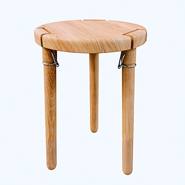 Elegant Latch Stool 3D model image 1 