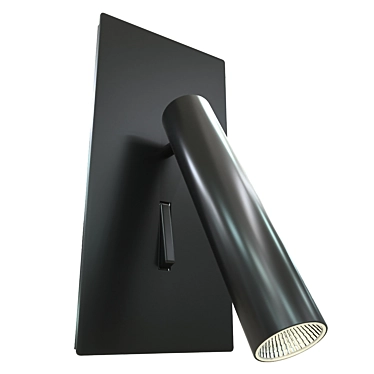 Minimalistic Black Wall Lamp 3D model image 1 