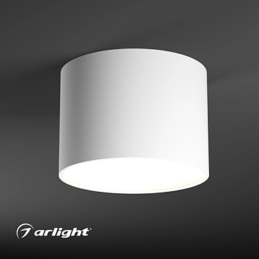 Minimalist Round Surface Mount Lamp 3D model image 1 