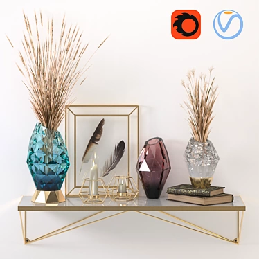 Gilded Luxe Decor Set: High Details 3D model image 1 