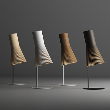 Sleek Birch Table Lamp 3D model image 1 