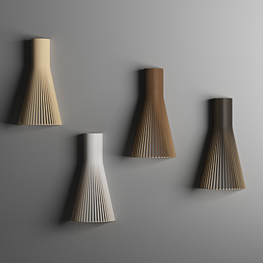 Sleek Birch Wall Lamp: Secto 4230 3D model image 1 