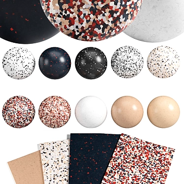 Luxurious Terrazzo Collection: 10 High-Quality Materials 3D model image 1 