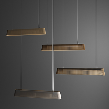 Sleek Birch Pendant Lamp 3D model image 1 