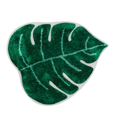 Leaf-shaped Mat: Nature-inspired Home Décor 3D model image 1 