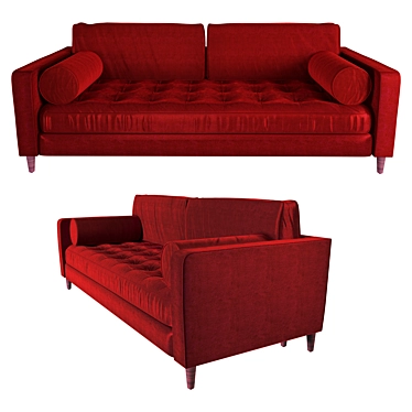 Luxury Silk Sofa 3D model image 1 