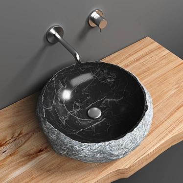 Elegant Stone Sink 3D model image 1 