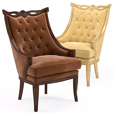 Elegant Tosconova Chloe Accent Chair 3D model image 1 