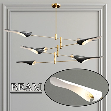 Modern Metal Pendant Light 3D model image 1 