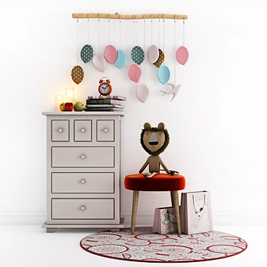 Adelina Kids' Furniture: Stylish and Functional 3D model image 1 