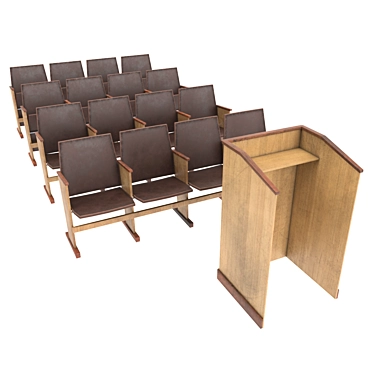 Versatile Seating Solution: Armchairs and Tribune 3D model image 1 