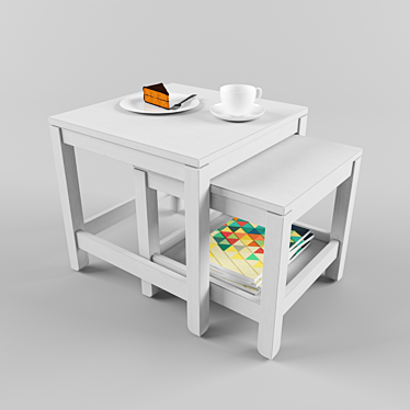 Modern 200cm Table with Lebo 3D model image 1 