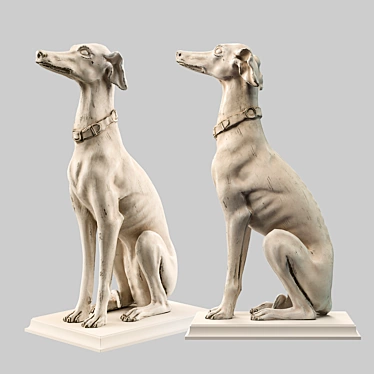 Roberto Giovannini Grey Hound Sculpture 3D model image 1 