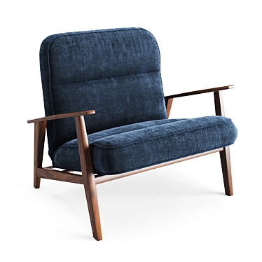 Contemporary Xander Armchair: Stylish Comfort for Your Space 3D model image 1 