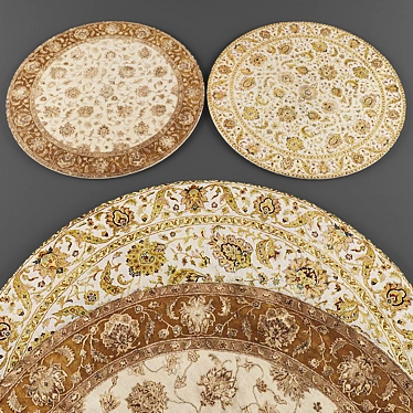 Round Rug Collection: Timeless Elegance 3D model image 1 