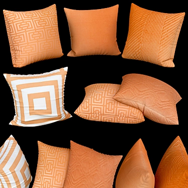 Elegant Sofa Decor Pillows 3D model image 1 