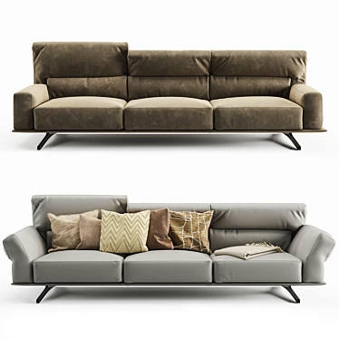 Modern Configurable Margot Sofa 3D model image 1 