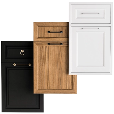 Modern Cabinet Door Set 3D model image 1 