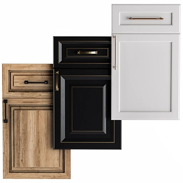 Versatile Cabinet Door Set 3D model image 1 