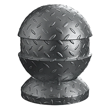 Durable Metal Treadplate - Enhance Safety 3D model image 1 