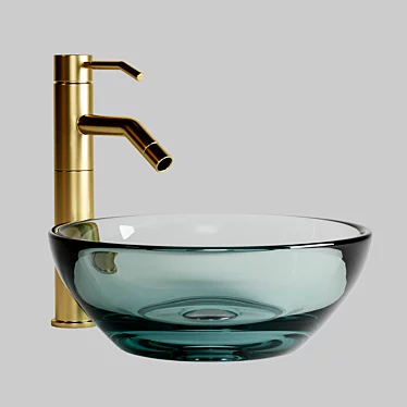 Elegant Glass Sink 3D model image 1 