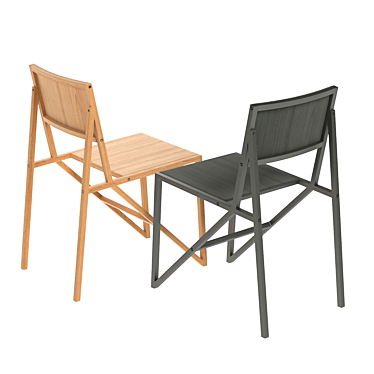 Sleek Single Frame Chair | High Quality Design 3D model image 1 