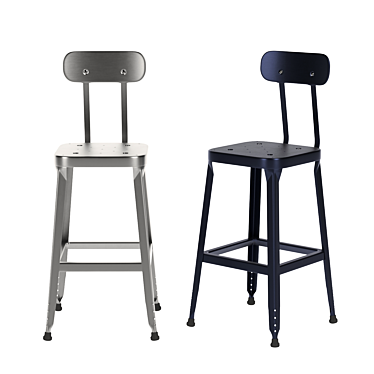 Versatile Schoolhouse Stool : Maximizing Utility & Comfort 3D model image 1 