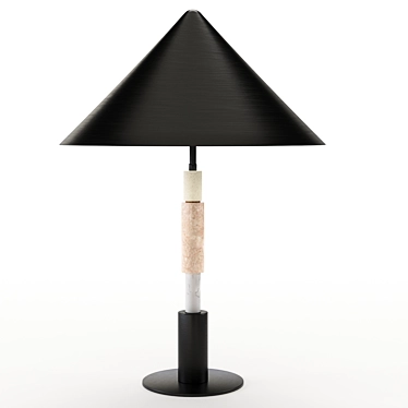 Sleek Stacked Table Lamp 3D model image 1 