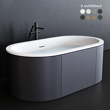 Arcadia Cibele: Freestanding Livingtec® Bathtub 3D model image 1 