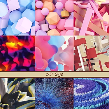 Modern 3D Sys Wallpaper Collection 3D model image 1 