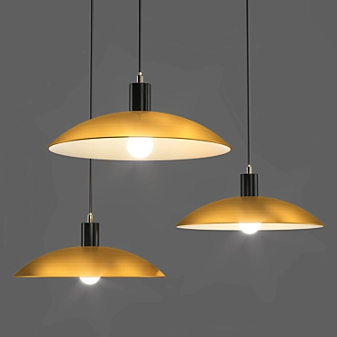 Golden Lumis Pendant Light (45cm) 3D model image 1 