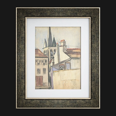 Elegant Classic Frame Art 3D model image 1 