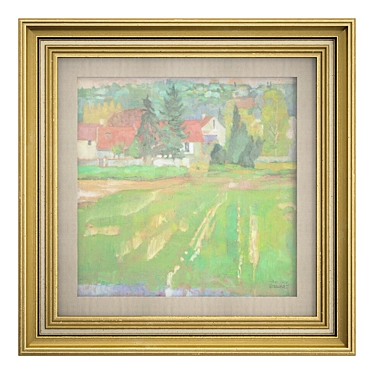 Elegant Framed Artwork 3D model image 1 